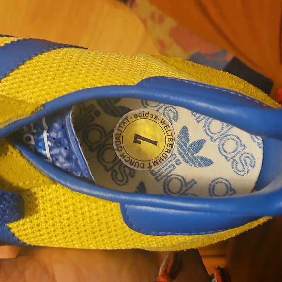 VINTAGE Adidas Originals SL 72 RS Utility Yellow Royal Blue Suede Sneakers - Picture 5 of 5